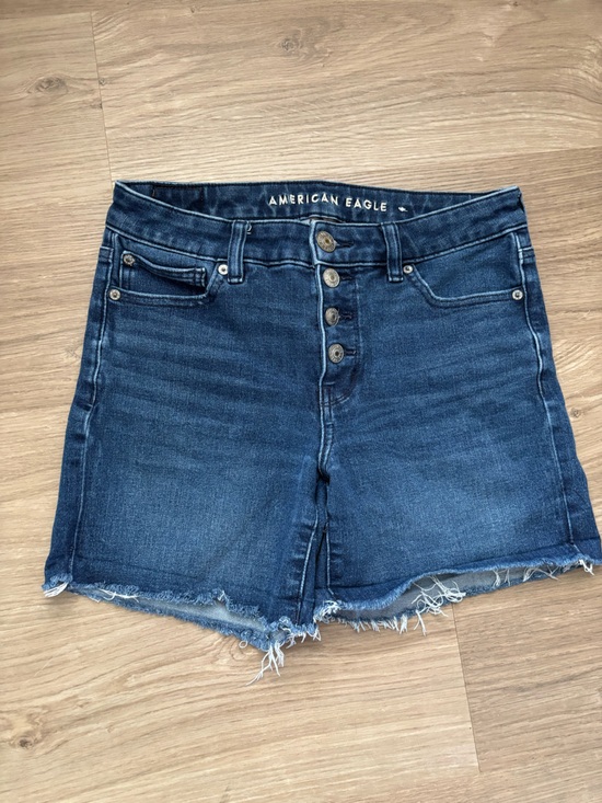 American Eagle Outfitters Pants - American Eagle Women's Dark Blue Denim Cutoff Shorts Size 8